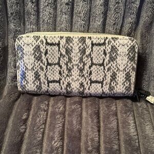 a new day Gray and Black Snakeskin Wristlet